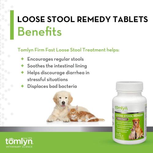 Tomlyn Loose Stool Remedy Firm Fast Tablets for Cats & Dogs 10 tb