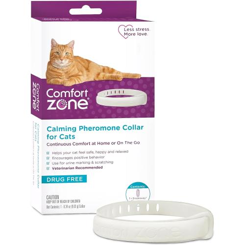 Comfort Zone Calming Pheromone Collar for Anxiety Stress Cats