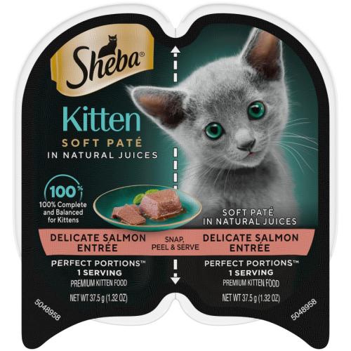 Sheba Perfect Portions Soft Pate Salmon Kitten Wet Food 1.32 oz