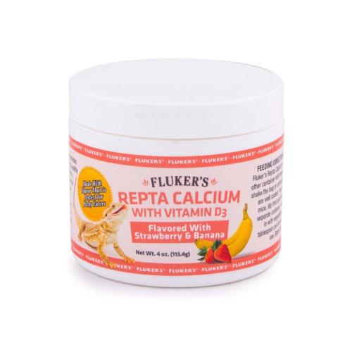 Fluker's Repta StrawberryBanana Flavored Calcium with Vitamin D3