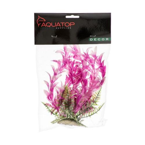 Aquatop Bacopa Aquarium Plant with Weighted Base Pink & White 9in
