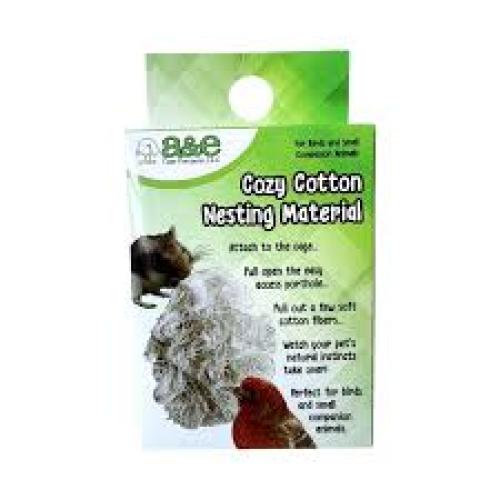 A E Cages Cozy Cotton Nesting Material for Small Animal & Bird