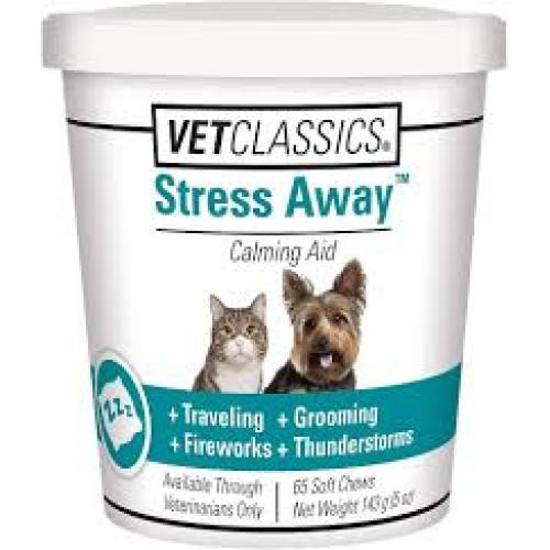 Vet Classics Stress Away Calming, Anxiety Aid for Dogs and Cats  65ct