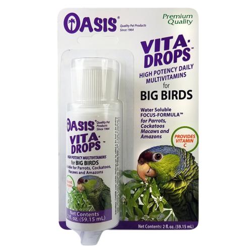 Oasis Vita Drops Multivitamin Supplement for Big Birds 2 oz