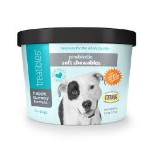TREATIBLES Happy Tummy Probiotic Soft Chews for Dogs 60ct