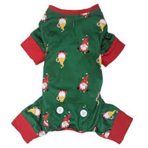 Fashion Pet Holiday Gnome Green PJS