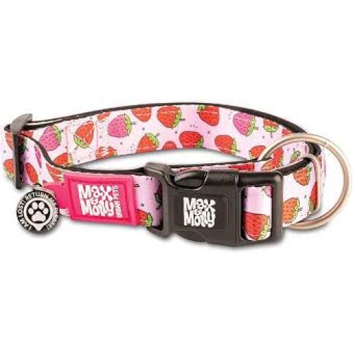MAX&MOLLY Smart ID Dog Collar Strawberry Dream