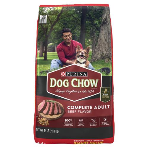 Purina Dog Chow Beef Flavor Dry Dog Food 44 lb