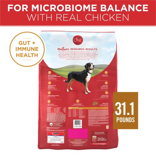 Purina One Real Chicken & Rice Adult Dry Dog Food 31.1 lb