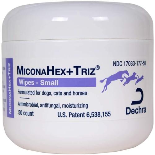 Dechra MiconaHex + Triz Wipes For Dogs, Cats & Horses (50ct)
