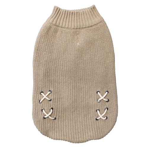 Fashion Pet Criss Cross Tan Sweater