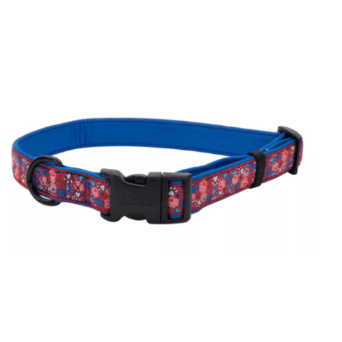 Coastal Red and Blue Paws Collar