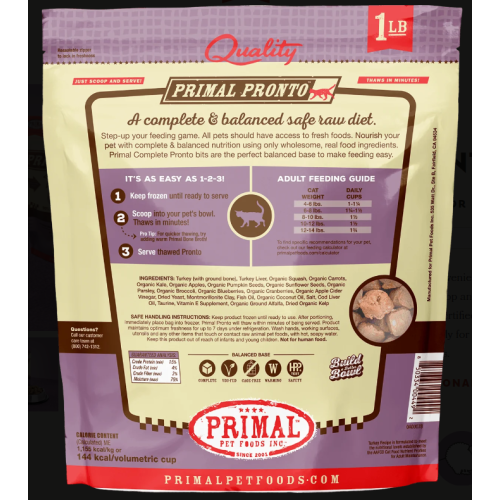 Primal Pronto Frozen Raw Turkey