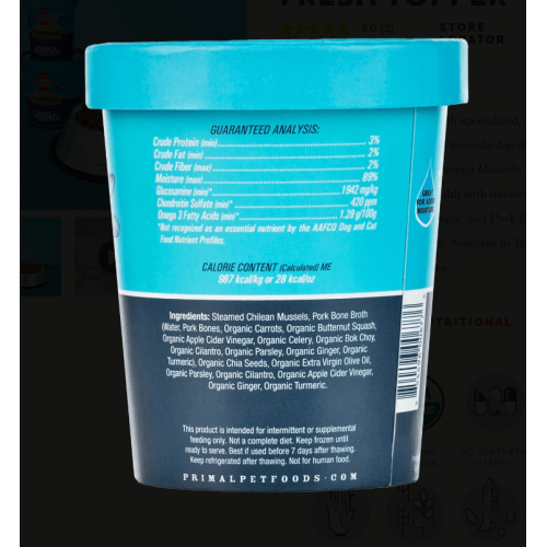 Primal Omega Mussels Fresh Topper