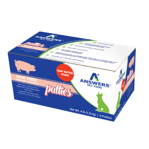 Answers Pet Food Raw Pork Patties