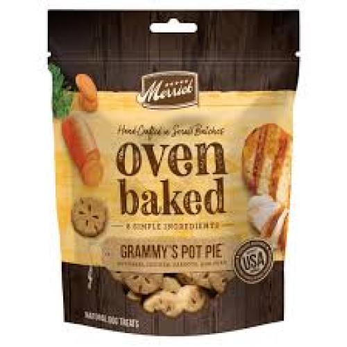 Merrick Oven Baked Grammy's Pot Pie with Real Chicken Peas and Carrots Dog Treat 11 Oz