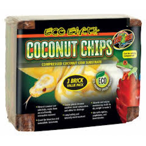 Zoo Med Eco Earth Coconut Chips Substrate 1ea/3 Bricks