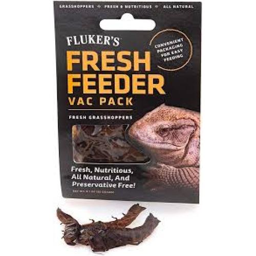 Fluker's Fresh Feeder Vac Pack Reptile Food Grasshoppers, 1ea/.7 oz