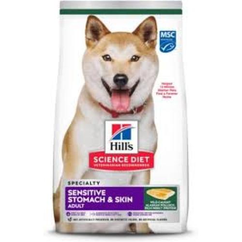 Hill's Science Diet Adult Sensitive Stomach & Skin Pollock Meal, Barley & Insect Meal Recipe Dry Dog