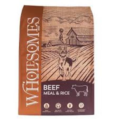 Wholesomes Beef Meal & Rice Formula Dry Dog Food 40#