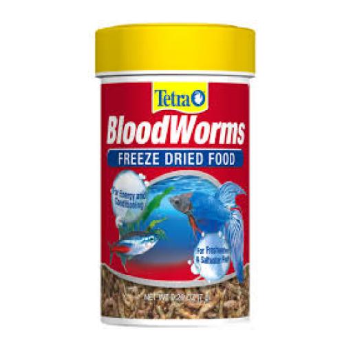 Tetra BloodWorms Freeze-Dried Fish Food, 0.25-oz jar