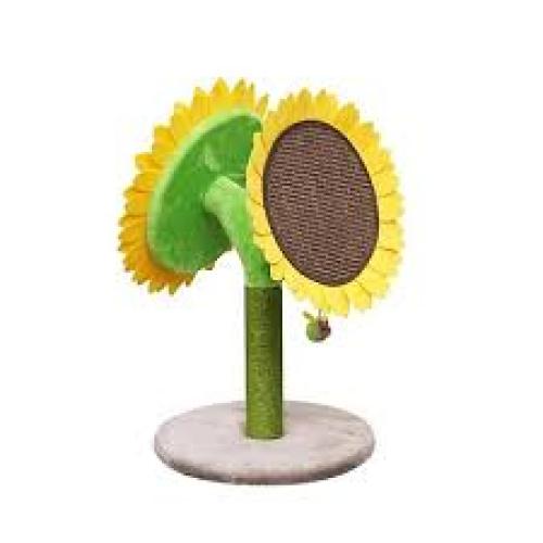 PetPals Double Sunflower Cat Scratcher Green & Yellow, 1ea/25.5 in