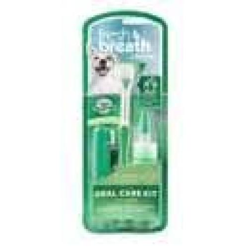 TropiClean Fresh Breath Oral Care Plaque & Tartar Remover Small/Medium Dog Toothbrush Kit