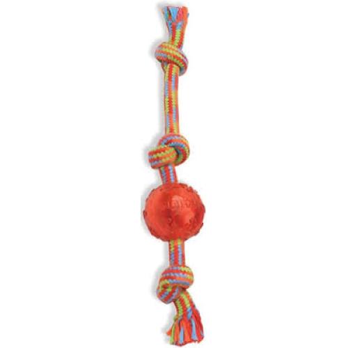 Mammoth Pet Products Braidys Tug With Tpr Ball Dog Toy Assorted 11 In, Small