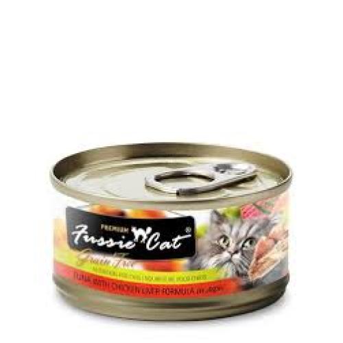 Fussie Cat Tuna with Chicken in Goats Milk Wet Cat Food, 2.47-oz can