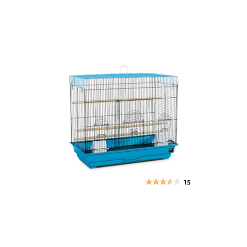 A & E Cages Happy Beaks 2-Tone Flat Top Bird Cage - Green & Black - 26In X 14In X 23 in