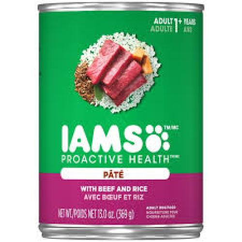 Iams Adult Proactive Health Pate Beef and Rice Canned Dog Food - 13 oz