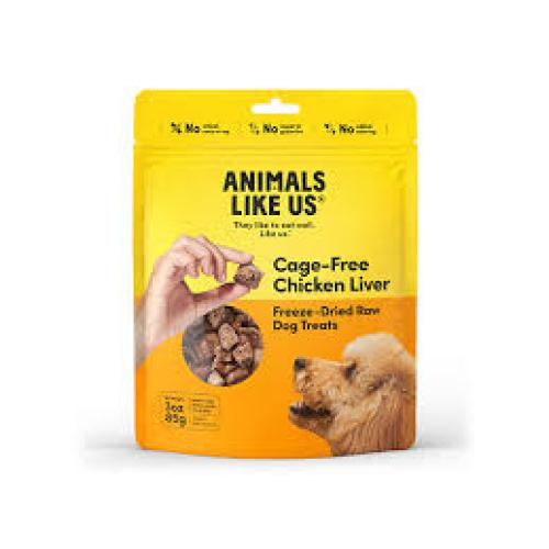 Animals Like Us CF Ckn Liver Freeze Dried Dog Treats  3 oz