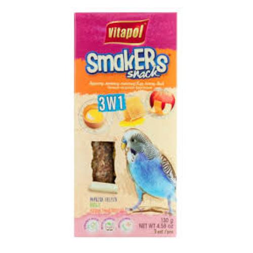A&E Cage Company Parakeet Multi-Colored Smakers Sticks Triple Pack Bird Treats