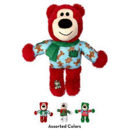 KONG Holiday Wild Knots Bear Dog Toy Assorted, 1ea/MD/LG
