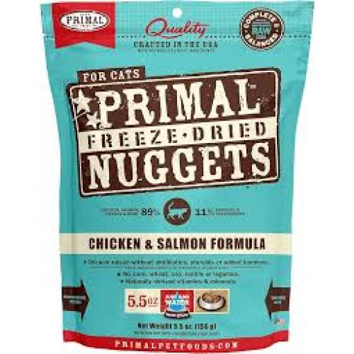 Primal Freeze Dried Raw Chicken & Salmon Formula Cat Nuggets 5.5oz