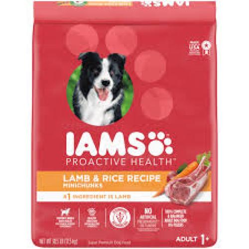 Iams Proactive Health Minichunks Dry Dog Food With Real Lamb & Rice, 30 Lb. Bag