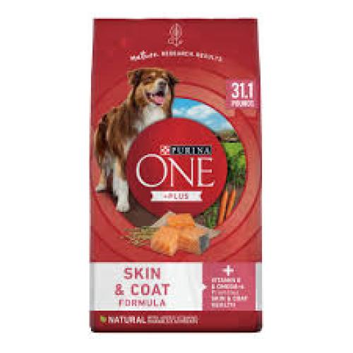 Purina ONE +Plus Adult Skin & Coat Formula Dry Dog Food 31.1 lb