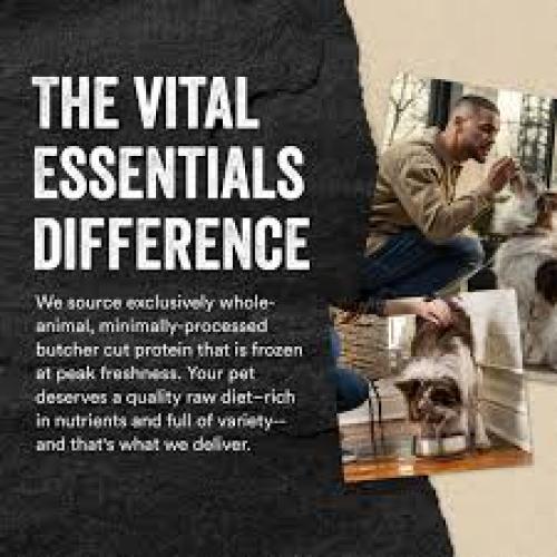 Vital Essentials Freeze-Dried Raw Beef Patties Entree Dog Food, 30-oz bag