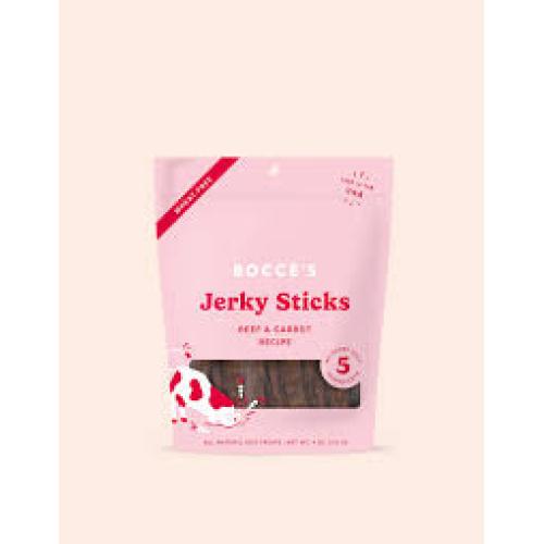 Bocce's Bakery Grazers Beef Jerky Dog Treats, 4-oz pouch