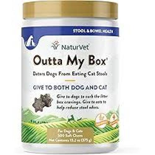 NaturVet Outta My Box Soft Chews Digestive Supplement for Cats & Dogs, 500 count
