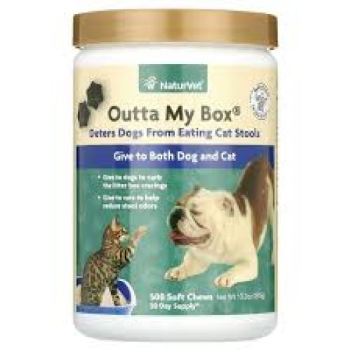 NaturVet Outta My Box Soft Chews Digestive Supplement for Cats & Dogs, 500 count