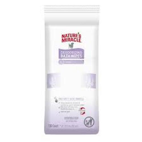 Nature's Miracle Deodorizing Bath Wipes Lavender 100 ct