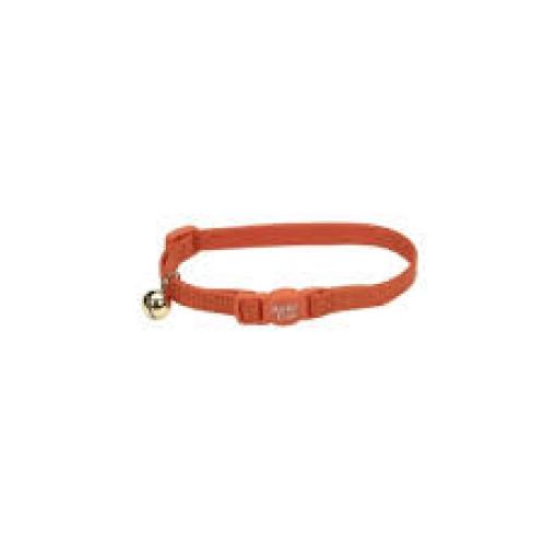 Coastal Cat Adjustable Breakaway Safety Collar Sunset Orange 8"-12"
