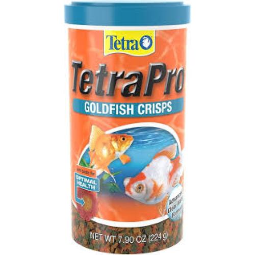 Tetra TetraPro Goldfish Crisps Fish Food, enhanced with biotin for optimal health, 3.03 oz