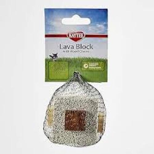 Kaytee Lava Block Chew Toy,2.5 Inches x 2.5 Inches x 5 Inches