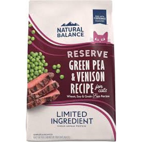 Natural Balance L.I.D. Limited Ingredient Diets Green Pea & Venison Grain-Free Dry Cat Food 4 lbs