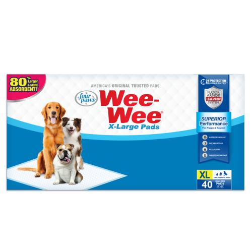 Four Paws Wee-Wee® Superior Performance X-Large Dog Pee Pads 1ea/28 in X 34 in (40 ct)