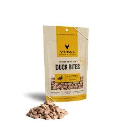 Vital Essentials Freeze-Dried Dog Treats Duck Bites 2oz