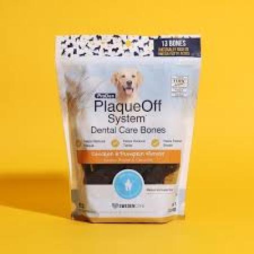 ProDen PlaqueOff System Natural Dental Bone Chicken/Pumkn Dog Treats, 13  count