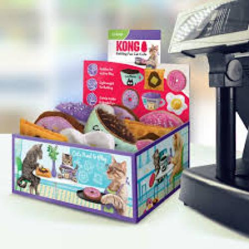 KONG Scrattles Rattlin Fun Cat Cafe Catnip Assorted